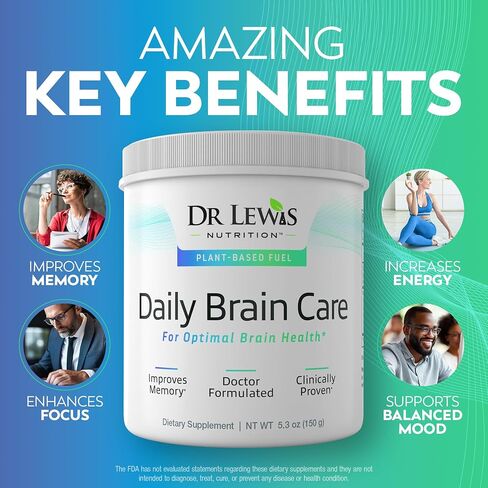 Brain Supplements for Memory and Focus with BiAloe - Plant-Based Daily Brain Care Cognitive Supplement and Nootropic Brain Support Supplement - Immunity and Energy - 120 Capsules in Saudi Arabia