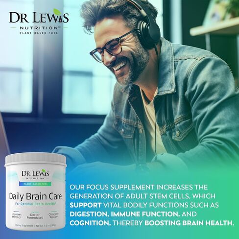Brain Supplements for Memory and Focus with BiAloe - Plant-Based Daily Brain Care Cognitive Supplement and Nootropic Brain Support Supplement - Immunity and Energy - 120 Capsules in Saudi Arabia