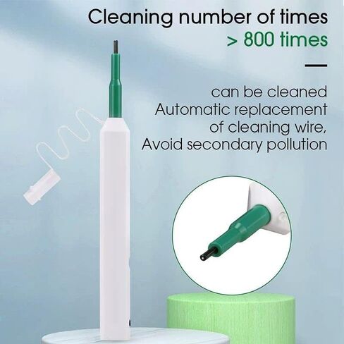 Fiber Optic Cleaning Pen,2PCS Fiber Optic Cleaner Pen for 2.5mm Ferrules SC,FC,ST,SC/APC and FC/APC,800+ Clean Times in Saudi Arabia
