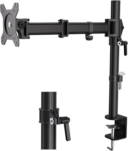 Dual Monitor Stand for Desk-Monitor Arms for 2 Monitors with C Clamp, Grommet Mounting Base for 13-32 Inch Computer Screens - Desk Accessories Monitor Mount Each Arm Holds 19.8lbs in Saudi Arabia