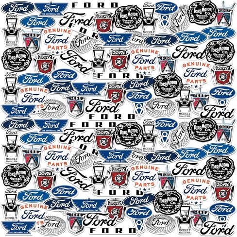 مجموعة متنوعة من الملصقات الفاخرة من الفينيل L من Ford Branding 50ct، للكمبيوتر اللوحي، داخلي/خارجي in Kuwait
