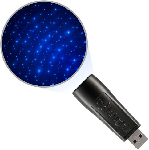 BlissLights Starport USB Laser Star Projector for Game Room Decor, Bedroom Night Light, or Galaxy Mood Lighting Ambiance (Blue) in Saudi Arabia