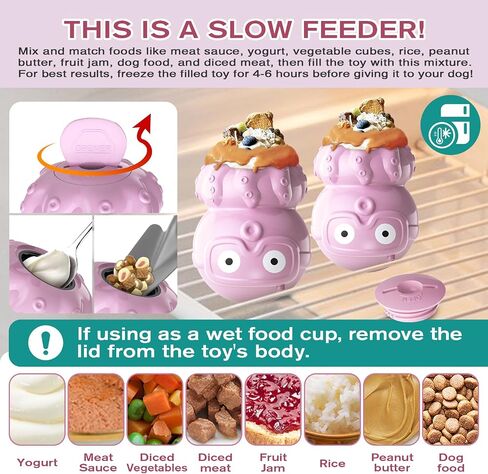 Sedios Treat Dispensing Dog Toy, Large Dog Chew Toy, Multifunctional Adjustable Wet Food Cup and Dry Food Puzzles Toy, Dog Slow Feeder Toy for Large/Medium/Small Breed(Octopus) in Saudi Arabia