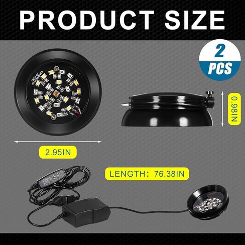 retisee 2 جهاز كمبيوتر شخصى ضوء الأشعة فوق البنفسجية للزواحف UVA UVB ضوء الزواحف مع باهتة ومؤقت LED UVB ضوء لمبة لاعبا اساسيا ضوء الزواحف التنين الملتحي السلاحف أبو بريص العناكب سحلية ثعبان مصباح in Kuwait