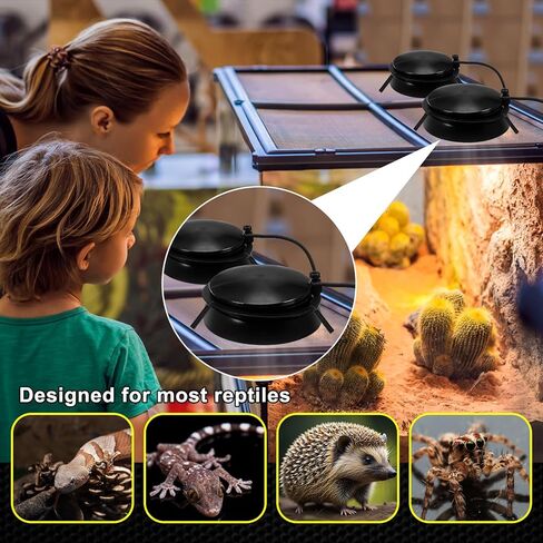 retisee 2 جهاز كمبيوتر شخصى ضوء الأشعة فوق البنفسجية للزواحف UVA UVB ضوء الزواحف مع باهتة ومؤقت LED UVB ضوء لمبة لاعبا اساسيا ضوء الزواحف التنين الملتحي السلاحف أبو بريص العناكب سحلية ثعبان مصباح in Kuwait