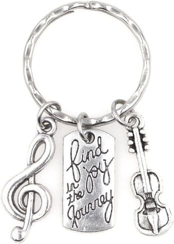 It's All About...You! Find Joy in The Journey Treble Clef Microphone Singer Keychain 113L in Kuwait