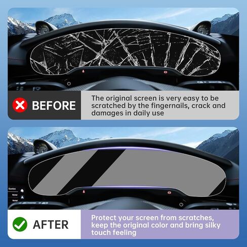LUWU Taycan Screen Protector for Porcshe Taycan Accessories 2020 2021 2022 2023 2024 2025 Porcshe Taycan Base/4S/GTS/Turbo/Turbo S Screen Protector PET Plastic Touchscreen Infotainment Display 4PCS in Kuwait
