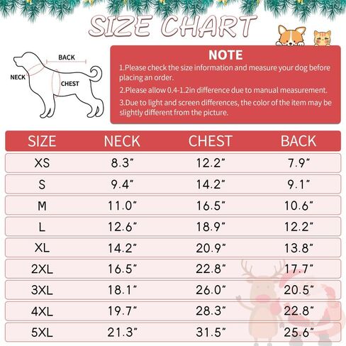 NACOCO Pet Costumes Dog Christmas Suit Dog Elk Santa Costume Polar Fleece Fit for Puppy Dog Teddy (Large) in Kuwait