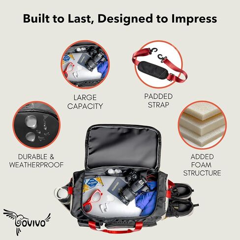 حقيبة صالة الألعاب الرياضية من GoVivo مع حجرة للأحذية، حقيبة دفل لصالة الألعاب الرياضية للنساء، حقيبة سفر مقاومة للماء في عطلة نهاية الأسبوع، حقيبة رياضية خفيفة الوزن وأنيقة للنساء صغيرة، وردي in Kuwait