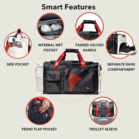 حقيبة صالة الألعاب الرياضية من GoVivo مع حجرة للأحذية، حقيبة دفل لصالة الألعاب الرياضية للنساء، حقيبة سفر مقاومة للماء في عطلة نهاية الأسبوع، حقيبة رياضية خفيفة الوزن وأنيقة للنساء صغيرة، وردي in Kuwait