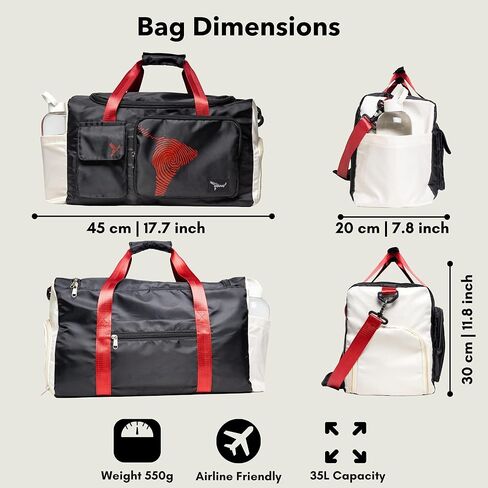 حقيبة صالة الألعاب الرياضية من GoVivo مع حجرة للأحذية، حقيبة دفل لصالة الألعاب الرياضية للنساء، حقيبة سفر مقاومة للماء في عطلة نهاية الأسبوع، حقيبة رياضية خفيفة الوزن وأنيقة للنساء صغيرة، وردي in Kuwait