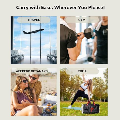 حقيبة صالة الألعاب الرياضية من GoVivo مع حجرة للأحذية، حقيبة دفل لصالة الألعاب الرياضية للنساء، حقيبة سفر مقاومة للماء في عطلة نهاية الأسبوع، حقيبة رياضية خفيفة الوزن وأنيقة للنساء صغيرة، وردي in Kuwait