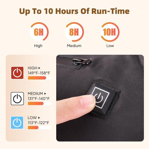 حقيبة تدفئة اليد من Eyoyo، كمامة يد كهربائية ساخنة مع إعداد حرارة 3 مستويات، بطارية قابلة لإعادة الشحن وحقيبة تدفئة اليد بجيبين لكرة القدم والجولف وصيد الأسماك على الجليد والتخييم والمشي في الهواء الطلق in Kuwait