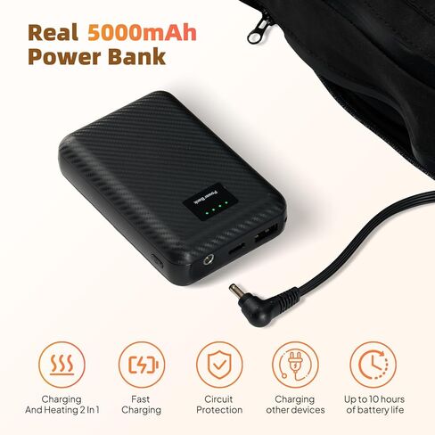 حقيبة تدفئة اليد من Eyoyo، كمامة يد كهربائية ساخنة مع إعداد حرارة 3 مستويات، بطارية قابلة لإعادة الشحن وحقيبة تدفئة اليد بجيبين لكرة القدم والجولف وصيد الأسماك على الجليد والتخييم والمشي في الهواء الطلق in Kuwait