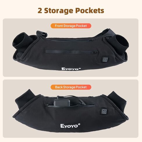 حقيبة تدفئة اليد من Eyoyo، كمامة يد كهربائية ساخنة مع إعداد حرارة 3 مستويات، بطارية قابلة لإعادة الشحن وحقيبة تدفئة اليد بجيبين لكرة القدم والجولف وصيد الأسماك على الجليد والتخييم والمشي في الهواء الطلق in Kuwait