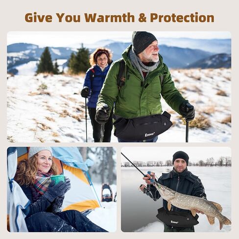 حقيبة تدفئة اليد من Eyoyo، كمامة يد كهربائية ساخنة مع إعداد حرارة 3 مستويات، بطارية قابلة لإعادة الشحن وحقيبة تدفئة اليد بجيبين لكرة القدم والجولف وصيد الأسماك على الجليد والتخييم والمشي في الهواء الطلق in Kuwait