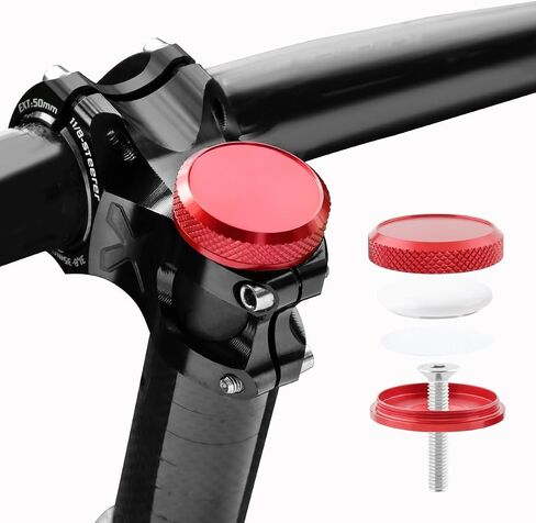 AirTag Bike Mount, 1-1/8" Hidden Bicycle Stem Cap Mount for AirTag, Anti-Theft Bike GPS Tracker Protection, Waterproof AirTag Holder for Bike Headset Cap, Black in Saudi Arabia