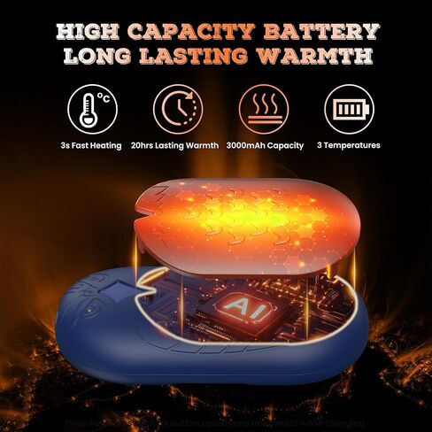 Hand Warmers Rechargeable Portable Reusable: Owl Hand Warmer 2 Pack 6000mAh 20 Hours Sided Heater Handwarmer Outdoor Golf Hunting Camping for Women Men Kids Winter Birthday Christmas New Year Gifts in Saudi Arabia