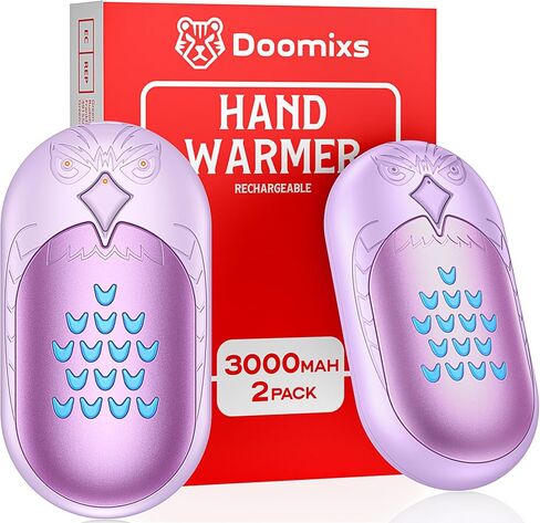 Hand Warmers Rechargeable Portable Reusable: Owl Hand Warmer 2 Pack 6000mAh 20 Hours Sided Heater Handwarmer Outdoor Golf Hunting Camping for Women Men Kids Winter Birthday Christmas New Year Gifts in Saudi Arabia