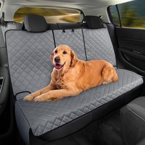 PETMAKER Dog Car Seat Cover for Back Seat - Water-Resistant Car Seat Protector for Cars, Trucks, and SUVs - Seat Cover Protects from Scratches, Mud, Pet Hair and Accidents - Car Accessories (Beige) in Saudi Arabia