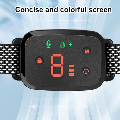 طوق النباح التلقائي للكلاب الكبيرة، طوق لحاء الكلب السترونيلا قابل لإعادة الشحن، طوق تدريب مضاد للنباح مع 8 صدمات اهتزاز صوتية قابلة للتعديل، طوق النباح للكلاب الصغيرة المتوسطة in Kuwait