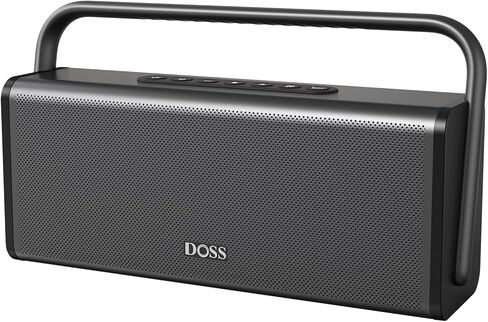 DOSS SoundBox XL Pro مكبر صوت بلوتوث مع صوت ستيريو قوي 50 وات، صوت جهير إضافي، وقت تشغيل 16 ساعة، جسم معدني متكامل، مقبض من سبائك الألومنيوم، مكبر صوت محمول للمنزل والمكتب والفناء الخلفي والتخييم in Kuwait