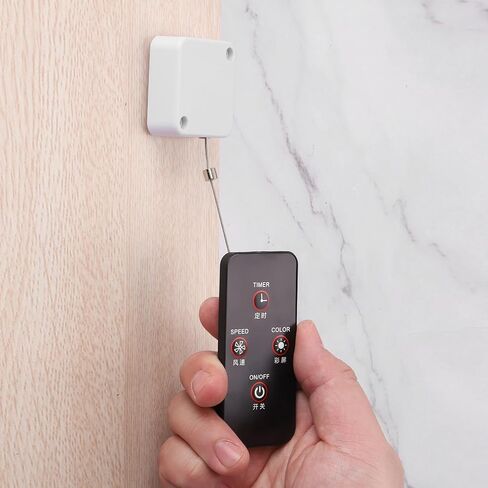 MECCANIXITY 4.9 ft Retractable Cable Lock with Adhesive Arc Patch Remote Control Security Lock with Adjustable Cord Tether Anti Theft for Laptop, TV, 600g, White, 4 Pack in Saudi Arabia