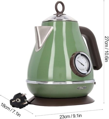 غلاية كهربائية CHICIRIS غلاية كهربائية سريعة الغليان 360 درجة قاعدة دوارة سهلة التشغيل قابس الاتحاد الأوروبي 220-240 فولت للاستخدام المنزلي (أخضر داكن) in Kuwait