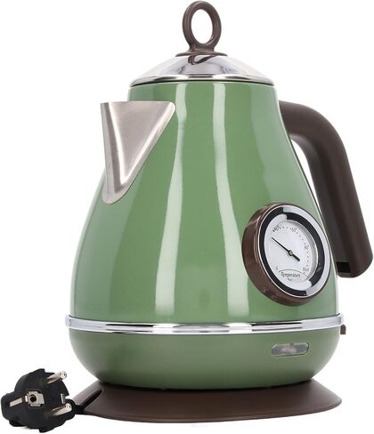 غلاية كهربائية CHICIRIS غلاية كهربائية سريعة الغليان 360 درجة قاعدة دوارة سهلة التشغيل قابس الاتحاد الأوروبي 220-240 فولت للاستخدام المنزلي (أخضر داكن) in Kuwait