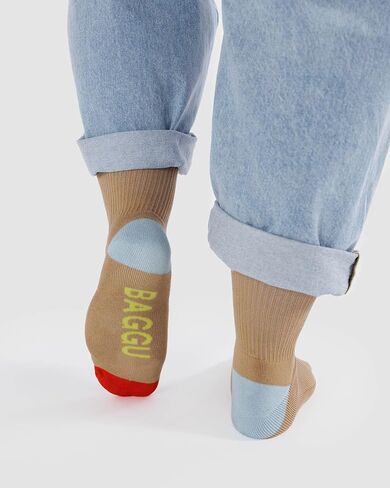 Ribbed Sock - Black - M/L in Saudi Arabia