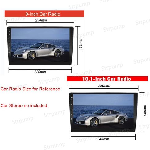 9'' Inch Car Radio Stereo Dash Frame Fascia Bezel Panel Compatible for Toyota Sienna 2004~2010 w/Power Harness Cable Install Trim in Saudi Arabia