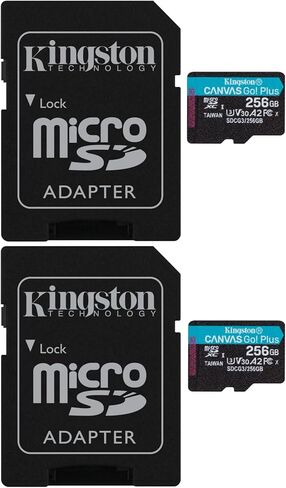 بطاقة ذاكرة Kingston MicroSDXC Canvas Go Plus سعة 256 جيجابايت (عبوتان) (قطعتان) in Kuwait