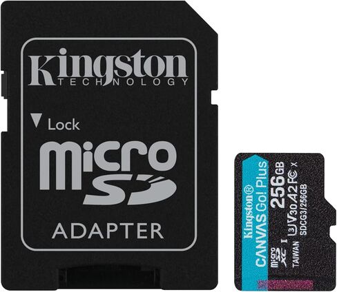 بطاقة ذاكرة Kingston MicroSDXC Canvas Go Plus سعة 256 جيجابايت (عبوتان) (قطعتان) in Kuwait