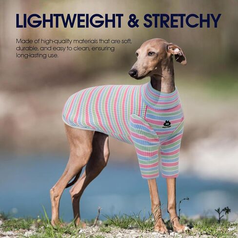 FUAMEY الكلب قميص شريطي للكلاب كبيرة جدا، الكلب البلوز خفيفة الوزن الكلب البلوز الكلب بسط سترة تي شيرت الكلب منامة الكلب طويلة جونز الكلب الملابس الداخلية للمسترد الذهبي الوردي المشارب XXL in Kuwait