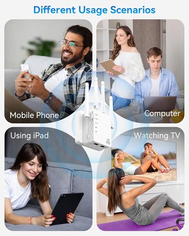 موسع واي فاي، معزز واي فاي بسرعة 1200 ميجابت في الثانية ثنائي النطاق (5 جيجا هرتز/2.4 جيجا هرتز)، معزز إشارة موسعات واي فاي للمنزل، مكرر واي فاي مع منفذ إيثرنت يغطي ما يصل إلى 12880 مترًا مربعًا. قدم و105 جهاز in Kuwait