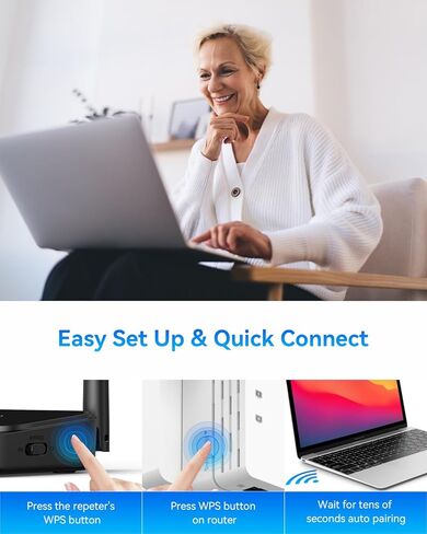 موسع واي فاي، معزز واي فاي بسرعة 1200 ميجابت في الثانية ثنائي النطاق (5 جيجا هرتز/2.4 جيجا هرتز)، معزز إشارة موسعات واي فاي للمنزل، مكرر واي فاي مع منفذ إيثرنت يغطي ما يصل إلى 12880 مترًا مربعًا. قدم و105 جهاز in Kuwait