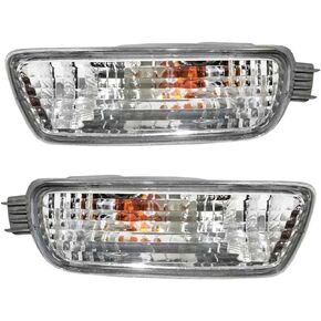 Parts N Go 2001-2004 Tacoma Pickup Truck Turn Signal Marker Light Set Left Driver & Right Passenger Side Front - TO2530140 TO2531140 8152004080 8151004080