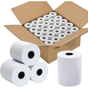 Immuson 2 1/4 x 50 Thermal Paper Receipt Rolls 2.25 x 50 ft Receipt Paper POS Cash Register Fits Credit Card Terminals Verifone (50 Rolls)