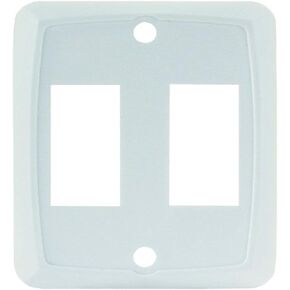 JR Products 12875 White Double Switch Face Plate