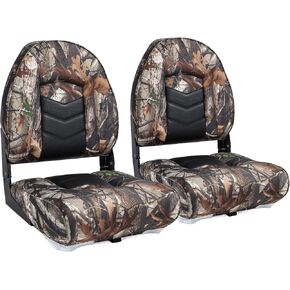 NORTHCAPTAIN Low Back Folding Fishing Boat Seat,Stainless Steel Screws Included,Camo,2 Seats in Kuwait