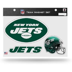 Rico Industries NFL New York Jets Die Cut Team Magnet Set Sheet, 8.5 x 11-"