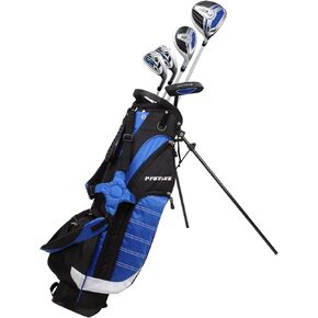 Remarkable Right Handed Junior Golf Club Set for Age 9 to 12 ( Height 4'4" to 5' ) Set Includes: Driver (15" ), Hybrid Wood (25*), #7, #9 Iron, Putter, Bonus Stand Bag & 2 Headcovers