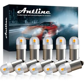 BA9S BA9 1895 1891 53 57 47830 64111 3893 LED Bulb White, Super Bright Canbus Error Free 12 Volt Replacements for Interior Dome Map Lamp License Plate Glove Box Lights (Pack of 10)