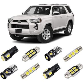 BRISHINE White LED Interior Light Kit for 2010-2020 2021 2022 Toyota 4Runner Super Bright 6000K Interior LED Bulbs Package + License Plate Lights and Install Tool