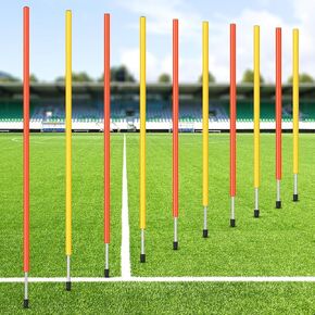 Training Agility Poles 5ft Adjustable Soccer Training Poles Soccer Training Sticks Sports Speed and Agility Training Equipment for Football Sport Soccer Speed Training