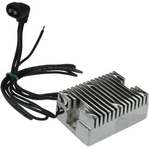 New CHROME Voltage Regulator Rectifier Compatible With Harley Davidson 74519-88, 1989-99 Evolution Big Twin, 32 AMP