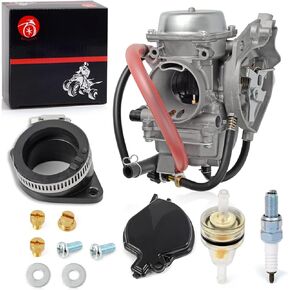 MOTO1988 Carburetor Carb & Intake Manifold Boot For Kawasaki Lakota 300 KEF300 1995-2003 15003-1157