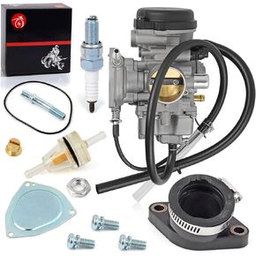 MOTO1988 Carburetor Carb & Intake Manifold Boot For YAMAHA 2007-2014 GRIZZLY 350 2004-2006 Bruin 350 2006-2009 Wolverine 350 Carb
