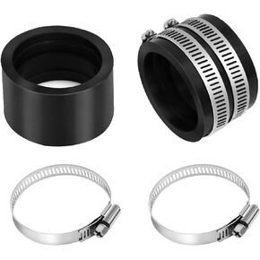 2PCS Motorcycle Carburetor Intake Manifold Interface Inlet Pipe for PWK KEIHIN OKO KOSO Intake Manifold Rubber Carb Manifold Spare Part for Dirt Bike ATV Go Kart Motorcross (Black 35mm)
