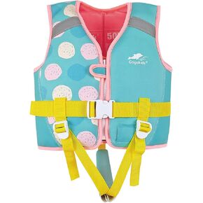 Gogokids Toddler Swim Vest, Kids Float Jacket for 20-30-40-50 lbs Girls and Boys, Kids Swimming Aid with Adjustable Safety Strap for 2,3,4,5,6,7 Year Old Children